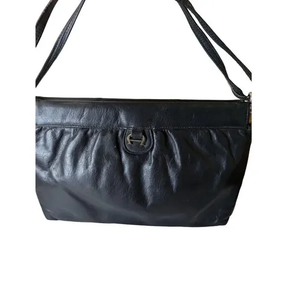 Vintage Etienne Aigner Leather Hinged Opening Handbag - Picture 1 of 5